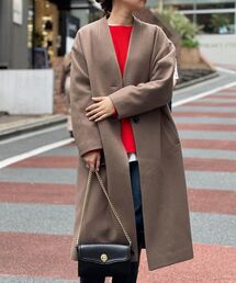 fredy emue | 衿脱着ネックロングコート(トレンチコート)