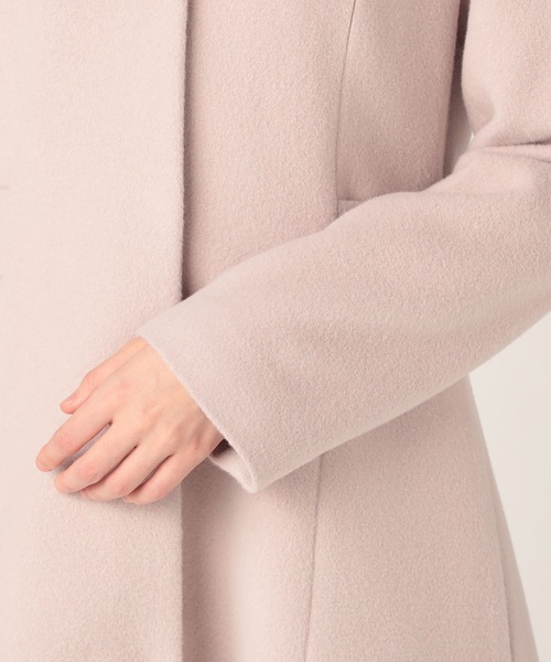 LAISSE PASSE(レッセパッセ)の「ファー衿ベルテッドコート(ステンカラーコート・レディース・モカ/ラベンダー・MEDIUM/SMALL)」の7枚目の写真