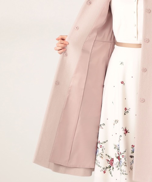 LAISSE PASSE ファー衿ベルテッドコート2021AW M