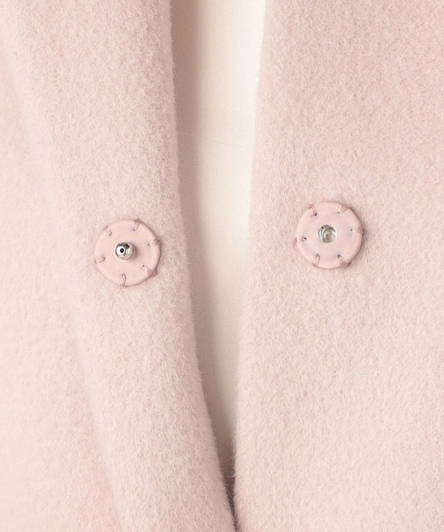 LAISSE PASSE(レッセパッセ)の「ファー衿ベルテッドコート(ステンカラーコート・レディース・モカ/ラベンダー・MEDIUM/SMALL)」の6枚目の写真