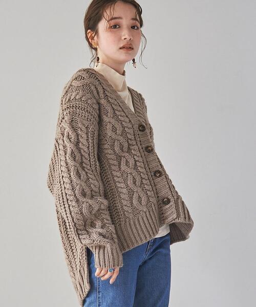 coen - まりるさま専用コーエン　ケーブル縄編みカーディガン coen - まりるさま専用コーエン ケーブル縄編みカーディガンの