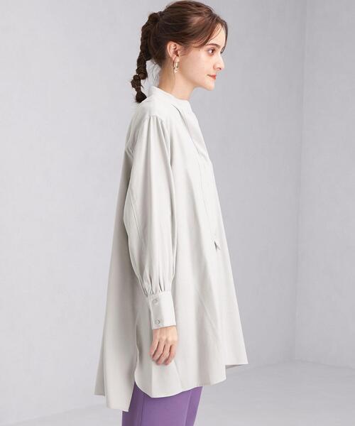 green label relaxing(グリーンレーベルリラクシング)の「キリカエ オーバーサイズ ブラウス(シャツ/ブラウス・レディース・ライトグレー/オフホワイト/モカ・FREE)」の10枚目の写真