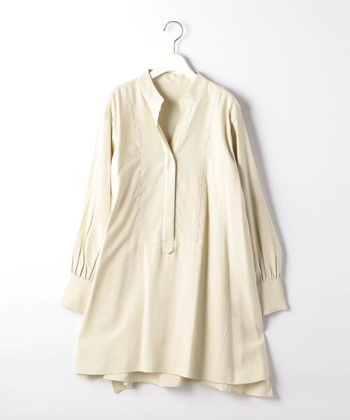 green label relaxing(グリーンレーベルリラクシング)の「キリカエ オーバーサイズ ブラウス(シャツ/ブラウス・レディース・ライトグレー/オフホワイト/モカ・FREE)」の17枚目の写真