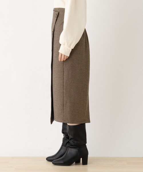 DRESKIP(ドレスキップ)の「◆裏地ボンディングラップ風スカート(スカート・レディース・ブラック/ダークブラウン系1/ベージュ系その他2・02/03/04)」の5枚目の写真