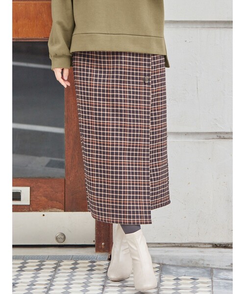 DRESKIP(ドレスキップ)の「◆裏地ボンディングラップ風スカート(スカート・レディース・ブラック/ダークブラウン系1/ベージュ系その他2・02/03/04)」の16枚目の写真