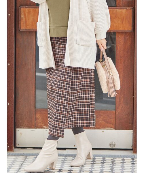 DRESKIP(ドレスキップ)の「◆裏地ボンディングラップ風スカート(スカート・レディース・ブラック/ダークブラウン系1/ベージュ系その他2・02/03/04)」の18枚目の写真