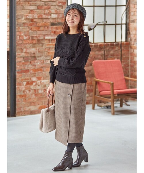 DRESKIP(ドレスキップ)の「◆裏地ボンディングラップ風スカート(スカート・レディース・ブラック/ダークブラウン系1/ベージュ系その他2・02/03/04)」の19枚目の写真