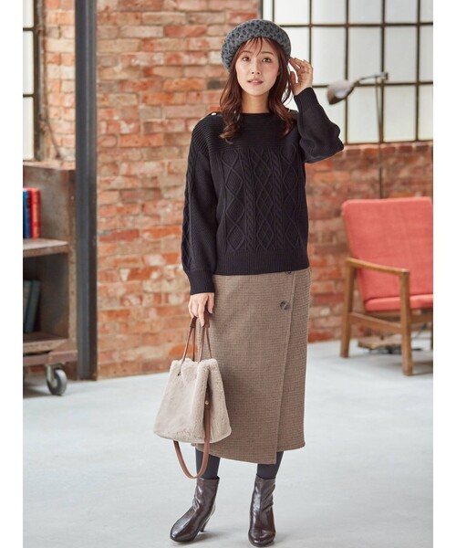 DRESKIP(ドレスキップ)の「◆裏地ボンディングラップ風スカート(スカート・レディース・ブラック/ダークブラウン系1/ベージュ系その他2・02/03/04)」の20枚目の写真