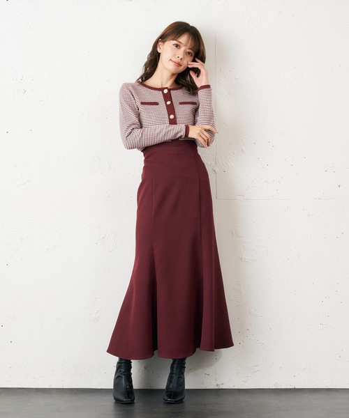 MIIA(ミーア)の「ハイウエストマーメイドスカート(スカート・レディース・ブラック/ブラウン/ボルドー・FREE)」の16枚目の写真