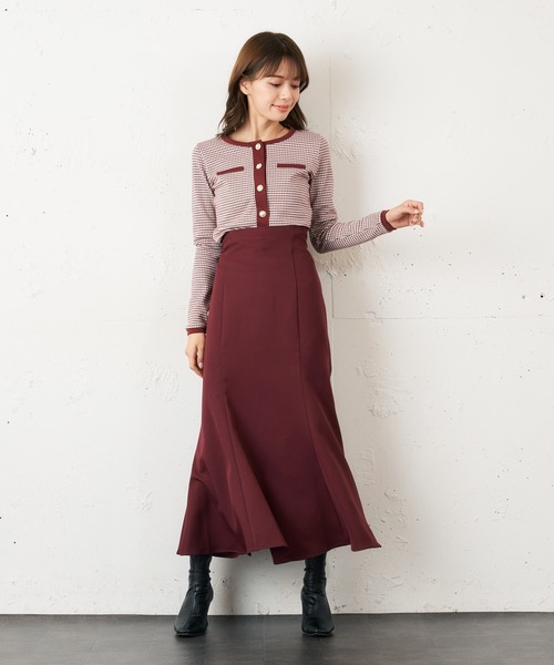 MIIA(ミーア)の「ハイウエストマーメイドスカート(スカート・レディース・ブラック/ブラウン/ボルドー・FREE)」の17枚目の写真