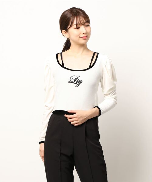 lilLilly（リルリリー）の「バックオープンベロアトップス（T