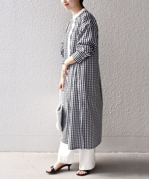 SHIPS(シップス)の「*〈手洗い可能〉ブロードバンドカラーシャツワンピース◆(ワンピース・レディース・ブラック/ライトグリーン/ブルー/ベビーピンク/ライトイエロー・ONE SIZE)」の13枚目の写真