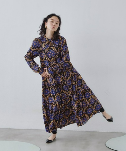 セール】スカーフプリントワンピース（ワンピース）｜manana suerte