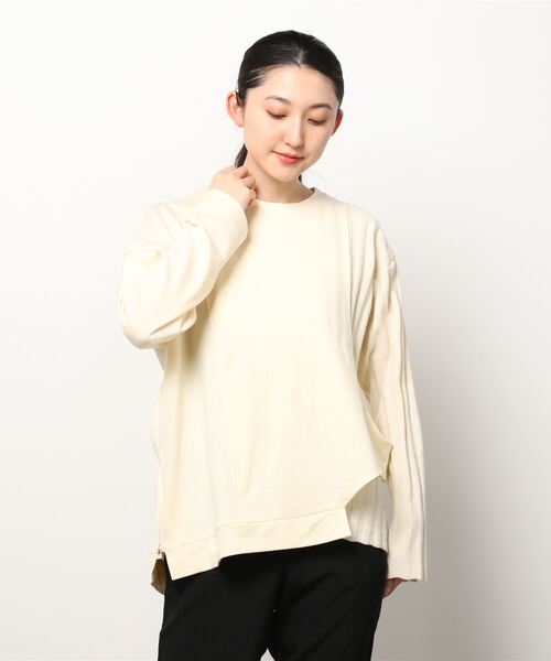 AULA AILA（アウラアイラ）の「AULA AILA（アウラ アイラ）別注コンビネーションニットTOPS（Tシャツ/カットソー・レディース・グリーン/アイボリー・0）」の21枚目の写真