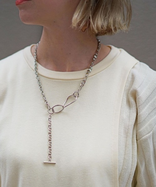 AULA AILA（アウラアイラ）の「AULA AILA（アウラ アイラ）別注コンビネーションニットTOPS（Tシャツ/カットソー・レディース・グリーン/アイボリー・0）」の12枚目の写真