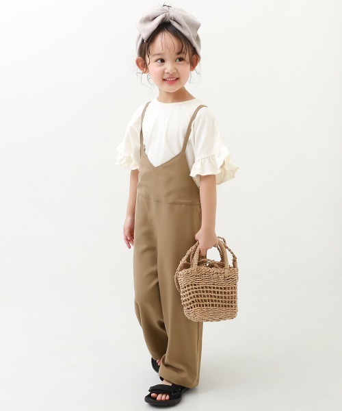 devirock（デビロック）の「キャミサロペット（サロペット/オーバーオール・キッズ・ブラック/ベージュ/カーキ・110cm/100cm/120cm/130cm/140cm/150cm/160cm）」の2枚目の写真