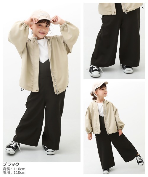 devirock（デビロック）の「キャミサロペット（サロペット/オーバーオール・キッズ・ブラック/ベージュ/カーキ・110cm/100cm/120cm/130cm/140cm/150cm/160cm）」の4枚目の写真