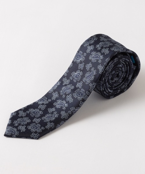 Quit Running（クイトランニング）の「イージーケア 洗えるネクタイ ペイズリーデザイン スリム ナロータイ（ネクタイ・メンズ・ネイビー系5/クリーム/スカイブルー/ブルー系その他3/ブルー系その他/ネイビー系4/ネイビー系3/シルバー/シルバー系その他3/シャンパン/ネイビー/シルバー系その他2/シルバー系その他/ライトブルー/ネイビー系6/ダークブルー/ブルー/ネイビー系2/ゴールド/ネイビー系1/ブルー系その他2・FREE）」の4枚目の写真