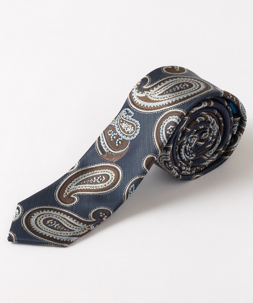 Quit Running（クイトランニング）の「イージーケア 洗えるネクタイ ペイズリーデザイン スリム ナロータイ（ネクタイ・メンズ・ネイビー系5/クリーム/スカイブルー/ブルー系その他3/ブルー系その他/ネイビー系4/ネイビー系3/シルバー/シルバー系その他3/シャンパン/ネイビー/シルバー系その他2/シルバー系その他/ライトブルー/ネイビー系6/ダークブルー/ブルー/ネイビー系2/ゴールド/ネイビー系1/ブルー系その他2・FREE）」の8枚目の写真