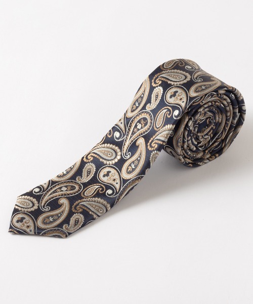 Quit Running（クイトランニング）の「イージーケア 洗えるネクタイ ペイズリーデザイン スリム ナロータイ（ネクタイ・メンズ・ネイビー系5/クリーム/スカイブルー/ブルー系その他3/ブルー系その他/ネイビー系4/ネイビー系3/シルバー/シルバー系その他3/シャンパン/ネイビー/シルバー系その他2/シルバー系その他/ライトブルー/ネイビー系6/ダークブルー/ブルー/ネイビー系2/ゴールド/ネイビー系1/ブルー系その他2・FREE）」の9枚目の写真