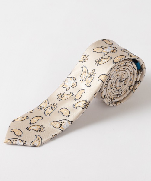 Quit Running（クイトランニング）の「イージーケア 洗えるネクタイ ペイズリーデザイン スリム ナロータイ（ネクタイ・メンズ・ネイビー系5/クリーム/スカイブルー/ブルー系その他3/ブルー系その他/ネイビー系4/ネイビー系3/シルバー/シルバー系その他3/シャンパン/ネイビー/シルバー系その他2/シルバー系その他/ライトブルー/ネイビー系6/ダークブルー/ブルー/ネイビー系2/ゴールド/ネイビー系1/ブルー系その他2・FREE）」の2枚目の写真