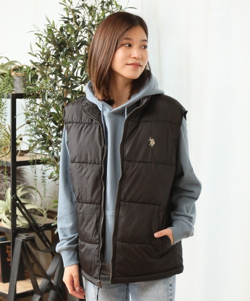 U.S. POLO ASSN.（ユーエスポロアッスン）の「【U.S. POLO ASSN./ユーエスポロアッスン】ワンポイントポニー刺繍 パファーベスト（ダウンベスト・メンズ・ブラック/カーキ/ネイビー・S/L/M/XL）」の18枚目の写真
