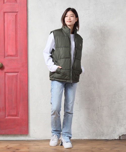 U.S. POLO ASSN.（ユーエスポロアッスン）の「【U.S. POLO ASSN./ユーエスポロアッスン】ワンポイントポニー刺繍 パファーベスト（ダウンベスト・メンズ・ブラック/カーキ/ネイビー・S/L/M/XL）」の15枚目の写真