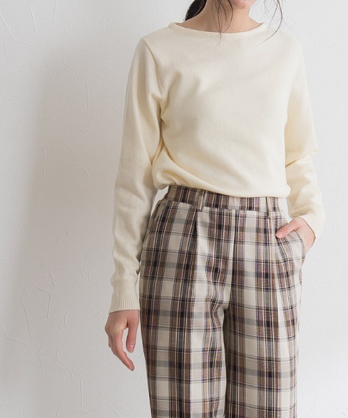 Pierrot(ピエロ)の「チェックテーパードパンツ(その他パンツ・レディース・ネイビー/ブラウン/ミント・M/L/PM)」の17枚目の写真