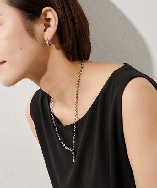 ear PAPILLONNER（イアパピヨネ）の「【WEB限定】ステンレスムーンピアス（ピアス（両耳用）・レディース・シルバー/ゴールド・FREE）」の7枚目の写真