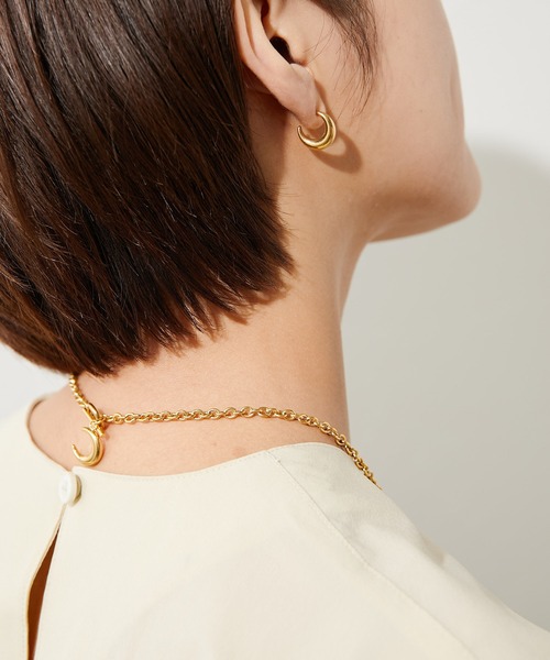 ear PAPILLONNER（イアパピヨネ）の「【WEB限定】ステンレスムーンピアス（ピアス（両耳用）・レディース・シルバー/ゴールド・FREE）」の12枚目の写真