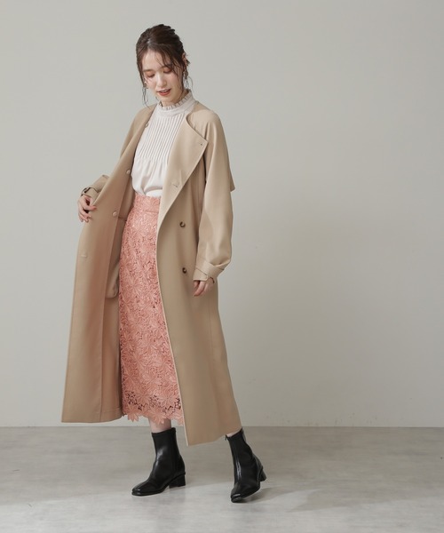 N.(N. Natural Beauty Basic)(エヌエヌナチュラルビューティーベーシック)の「【S Size Line】◆TRダブルクロスノーカラーコート(ノーカラーコート・レディース・ホワイト系その他/ベージュ/ピンク・SMALL/MEDIUM)」の16枚目の写真