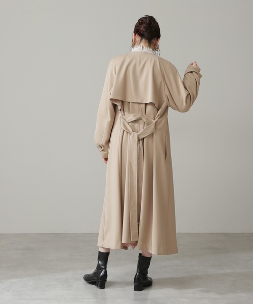 N.(N. Natural Beauty Basic)(エヌエヌナチュラルビューティーベーシック)の「【S Size Line】◆TRダブルクロスノーカラーコート(ノーカラーコート・レディース・ホワイト系その他/ベージュ/ピンク・SMALL/MEDIUM)」の15枚目の写真