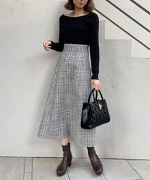 MAJESTIC LEGON | バックリボンツイードスカート(スカート)