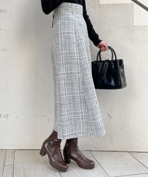 MAJESTIC LEGON（マジェスティックレゴン）の「バックリボンツイードスカート（スカート・レディース・ブラック系その他/グレー系その他/ブラウン系その他2・MEDIUM）」の7枚目の写真