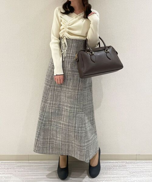 MAJESTIC LEGON（マジェスティックレゴン）の「バックリボンツイードスカート（スカート・レディース・ブラック系その他/グレー系その他/ブラウン系その他2・MEDIUM）」の14枚目の写真