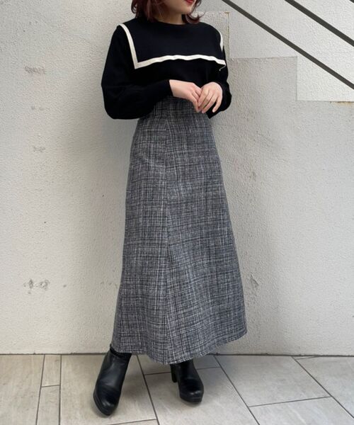 MAJESTIC LEGON（マジェスティックレゴン）の「バックリボンツイードスカート（スカート・レディース・ブラック系その他/グレー系その他/ブラウン系その他2・MEDIUM）」の22枚目の写真