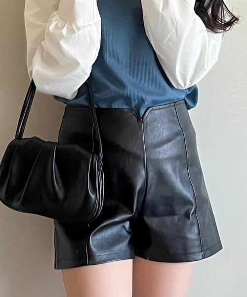 セール】ハイウエストフェイクレザーパンツ（その他パンツ