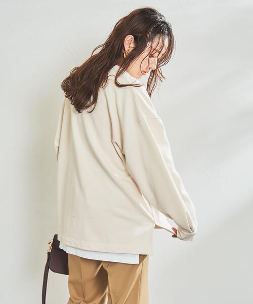 coen（コーエン）の「【2SETアイテム】キレイメ裏毛フカVスウェット＆ロンTセット（Tシャツ/カットソー・レディース・モカ/ダークグレー/ナチュラル・M/L）」の18枚目の写真