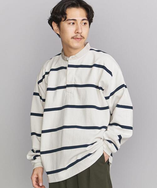 BEAUTY&YOUTH UNITED ARROWS(ビューティーアンドユースユナイテッドアローズ)の「BY 10oz ヘビーウェイト バンドカラー シャツ(Tシャツ/カットソー・メンズ・ライトグレー/ナチュラル・S/M/L/XL)」の2枚目の写真