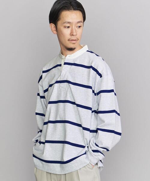BEAUTY&YOUTH UNITED ARROWS(ビューティーアンドユースユナイテッドアローズ)の「BY 10oz ヘビーウェイト バンドカラー シャツ(Tシャツ/カットソー・メンズ・ライトグレー/ナチュラル・S/M/L/XL)」の1枚目の写真