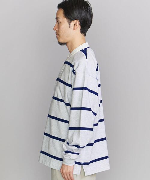 BEAUTY&YOUTH UNITED ARROWS(ビューティーアンドユースユナイテッドアローズ)の「BY 10oz ヘビーウェイト バンドカラー シャツ(Tシャツ/カットソー・メンズ・ライトグレー/ナチュラル・S/M/L/XL)」の4枚目の写真