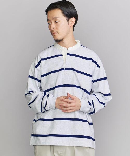 BEAUTY&YOUTH UNITED ARROWS(ビューティーアンドユースユナイテッドアローズ)の「BY 10oz ヘビーウェイト バンドカラー シャツ(Tシャツ/カットソー・メンズ・ライトグレー/ナチュラル・S/M/L/XL)」の6枚目の写真