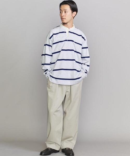 BEAUTY&YOUTH UNITED ARROWS(ビューティーアンドユースユナイテッドアローズ)の「BY 10oz ヘビーウェイト バンドカラー シャツ(Tシャツ/カットソー・メンズ・ライトグレー/ナチュラル・S/M/L/XL)」の9枚目の写真