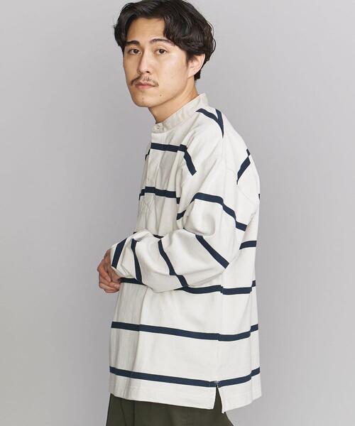 BEAUTY&YOUTH UNITED ARROWS(ビューティーアンドユースユナイテッドアローズ)の「BY 10oz ヘビーウェイト バンドカラー シャツ(Tシャツ/カットソー・メンズ・ライトグレー/ナチュラル・S/M/L/XL)」の18枚目の写真