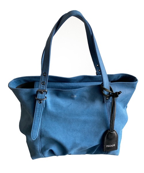 デニム・レザー・ミニトートバッグ / Denim Leather Mini Tote Bag / DECADE (No-01341D)