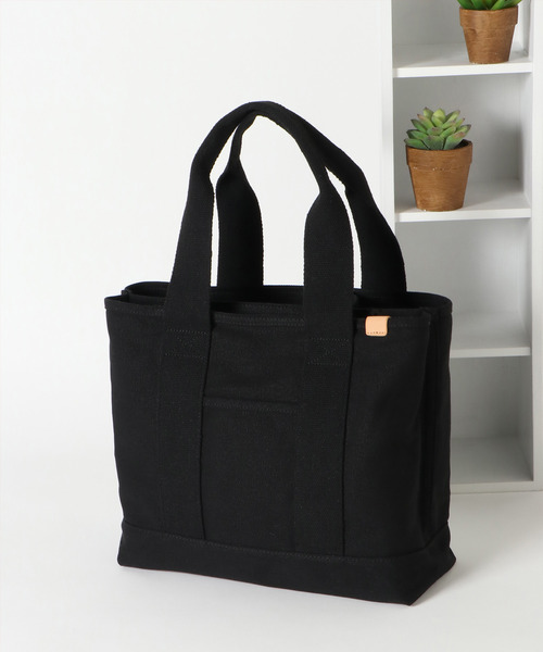 LBC(エルビーシー)の「キャンバス仕切りA4トート(トートバッグ・レディース・ブラック/イエロー/コーラル/カーキブラウン・FREE)」の4枚目の写真