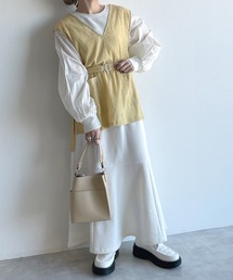 w closet | ベストSET異素材マーメイドワンピース(ワンピース)