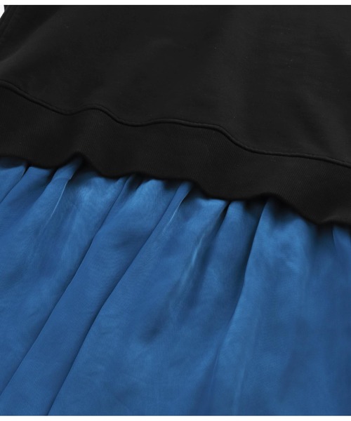 Settimissimo（セッティミッシモ）の「裏毛×スカートドッキングワンピース（ワンピース・レディース・ホワイト/ブラック・FREE）」の3枚目の写真