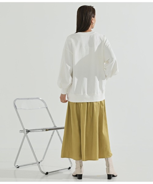 Settimissimo（セッティミッシモ）の「裏毛×スカートドッキングワンピース（ワンピース・レディース・ホワイト/ブラック・FREE）」の9枚目の写真