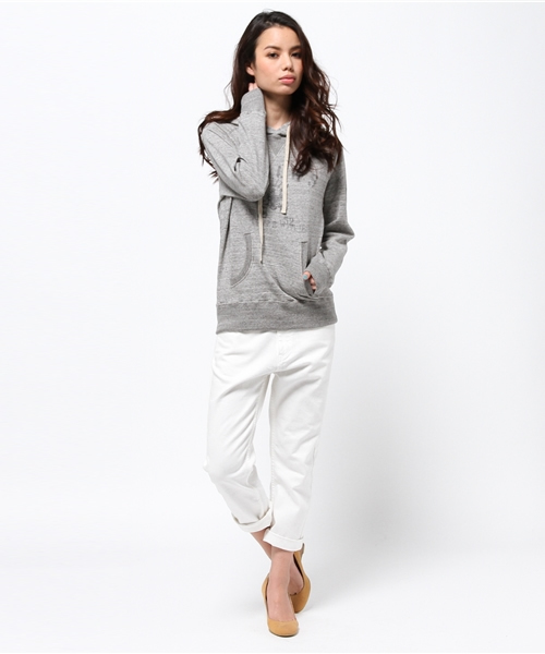 goa（ゴア）の「MIX杢裏毛プリントフードパーカー（パーカー・レディース・グレー/ベージュ/ネイビー・M～Ｌ/S～Ｍ）」の4枚目の写真